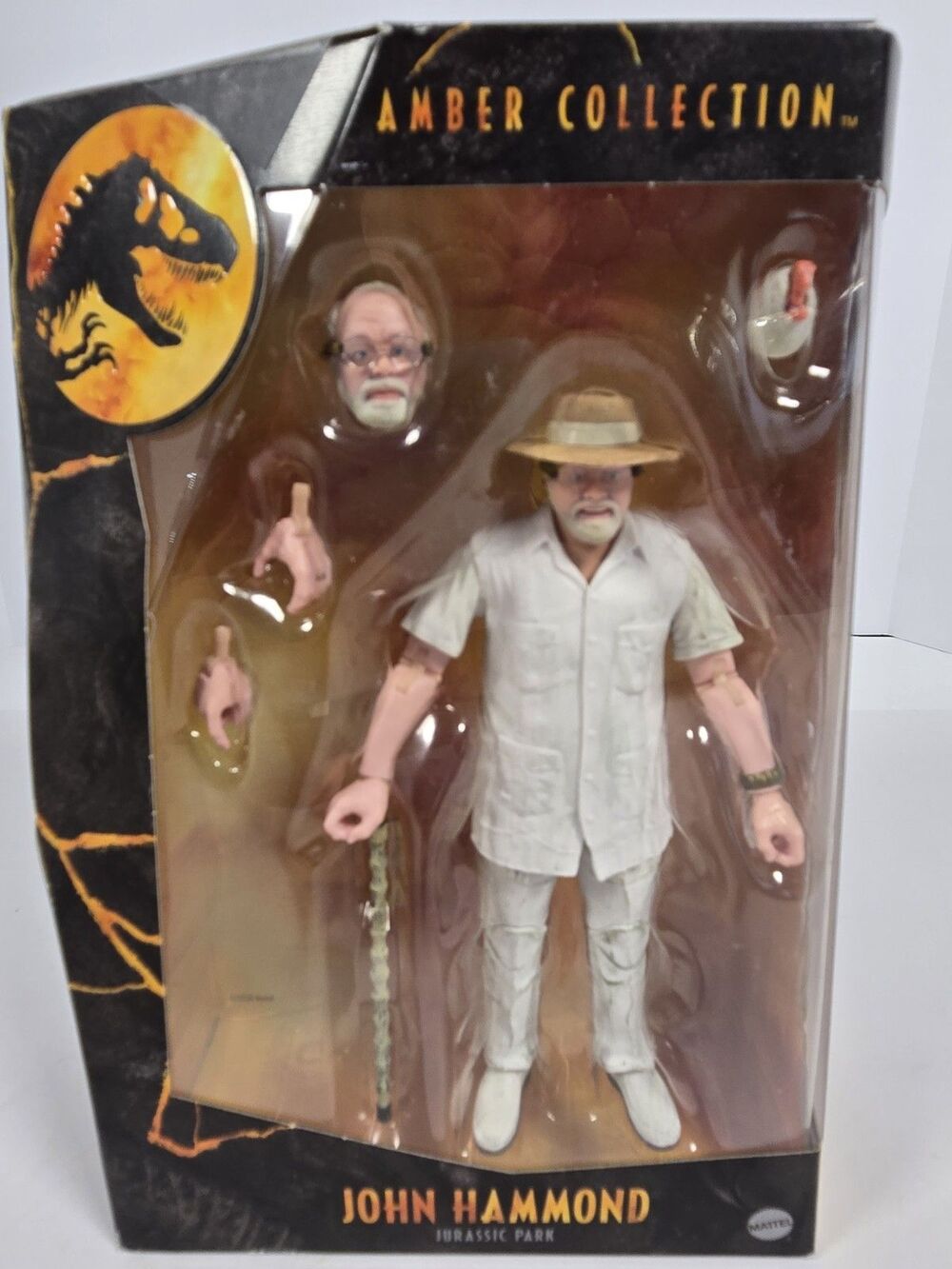 Jurassic Park Amber Collection JOHN HAMMOND Mattel 6 Inch Figure NEW SEALED 2021 - Picture 2 of 8